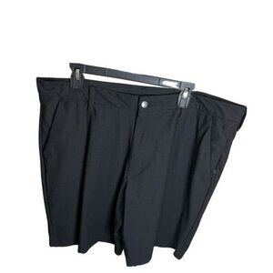 Swiss Tech Men's Performance Flat Front Shorts Black Size 40 Zip Pockets Golf